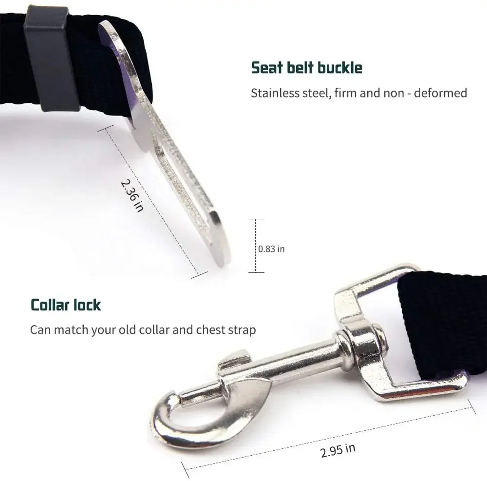 Adjustable Pet Seat Belt In Car